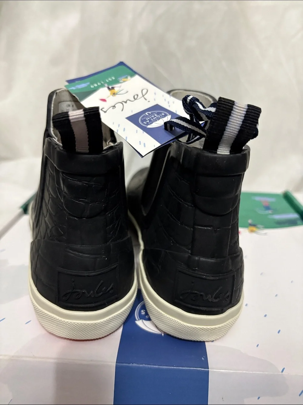 Joules Croc-Embossed Rain Boots size US 6 NWT
